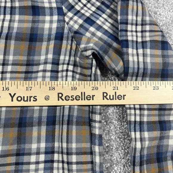 Pendleton Flannel Shirt Mens Medium Merino Wool Button Up Plaid Outdoors - Picture 8 of 10